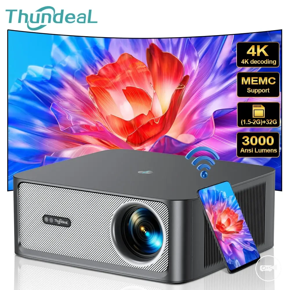 جهاز عرض ThundeaL TD98Pro مع WiFi ودعم Full HD
