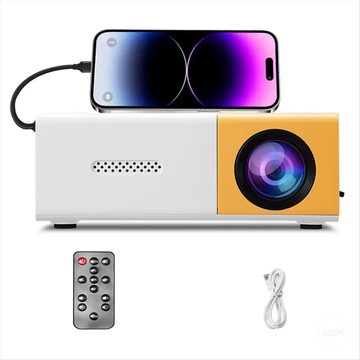 Tragbarer Mini-Projektor mit Full HD 1080P Unterstützung