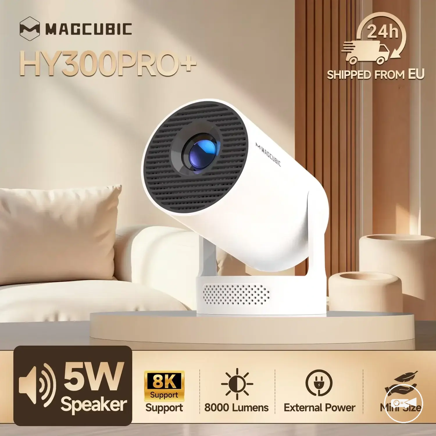 Projetor portátil Magcubic HY300 Pro+ para uso externo