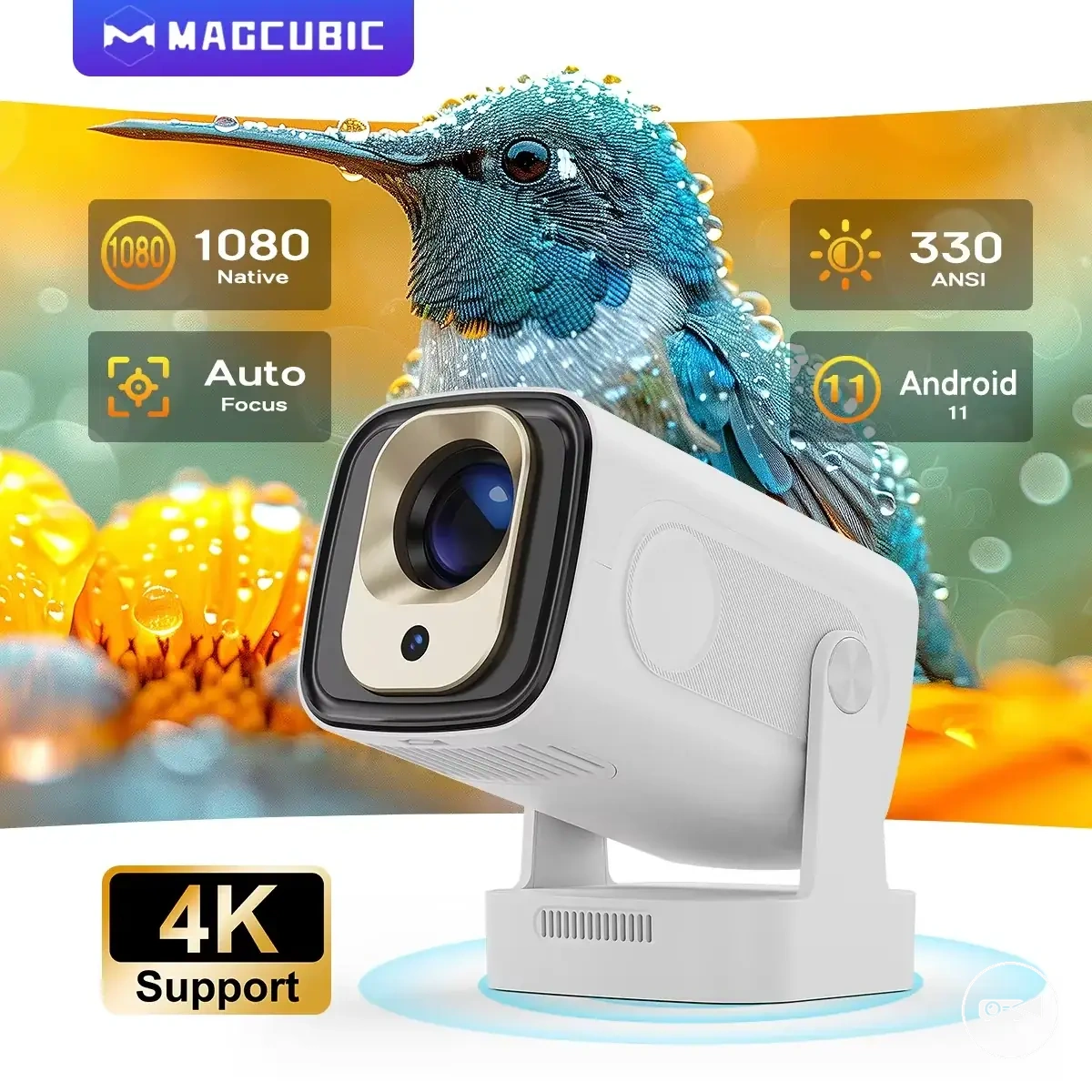 Dahili hoparlörlü Magcubic HY310 mini projektör