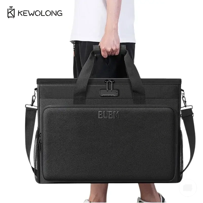 Padded carrying case with handle for 24 to 27 inch curved or flat monitor storage