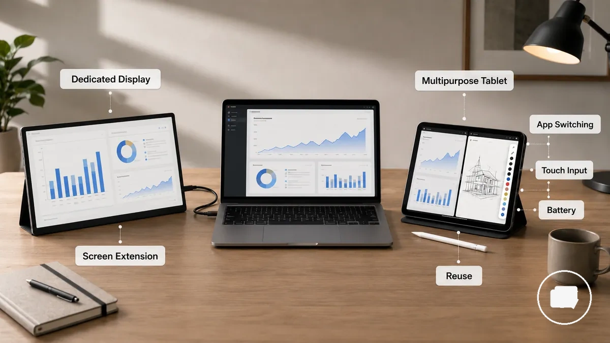 Mirroring extension and app based second screen modes