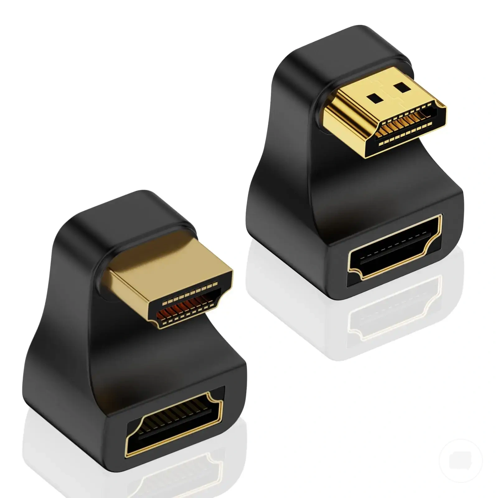 Adaptador HDMI en U de 360 grados con conector HDMI 2.1 macho a hembra para accesorios de pantalla portátil