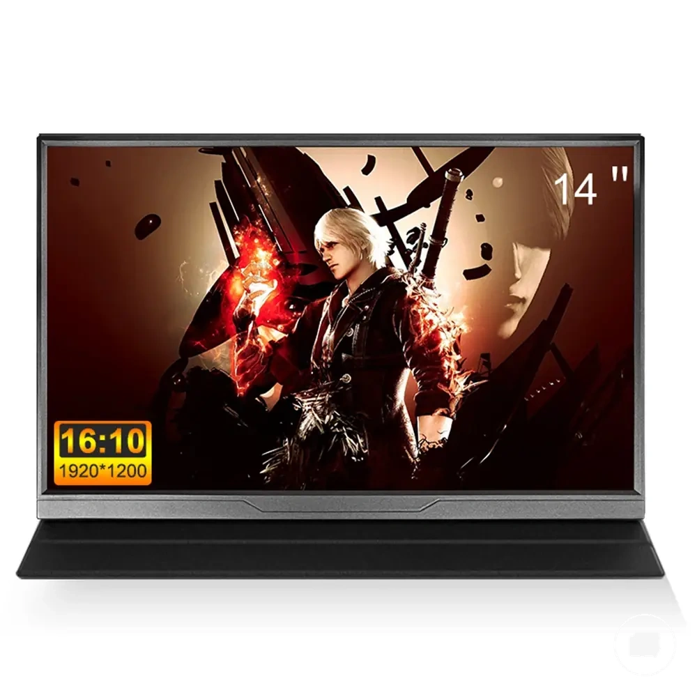 Moniteur portable IPS de 14 pouces avec connexions HDMI et Type-C pour ordinateur portable, Xbox, PlayStation, Switch, téléphone et ordinateur