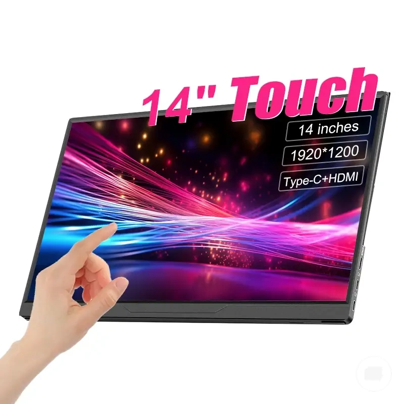 Moniteur portable tactile IPS 1200p de 14 pouces avec USB-C et HDMI pour ordinateur portable, PC, téléphone, Switch, PlayStation et Xbox
