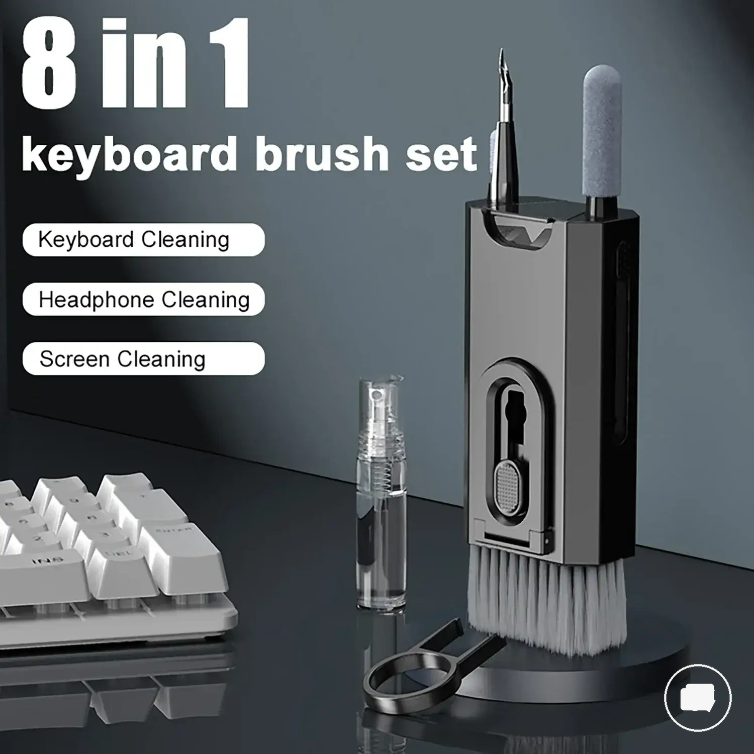 Kit de brosses pour nettoyer les écrans de moniteur, ordinateur portable, téléphone, clavier et caméra