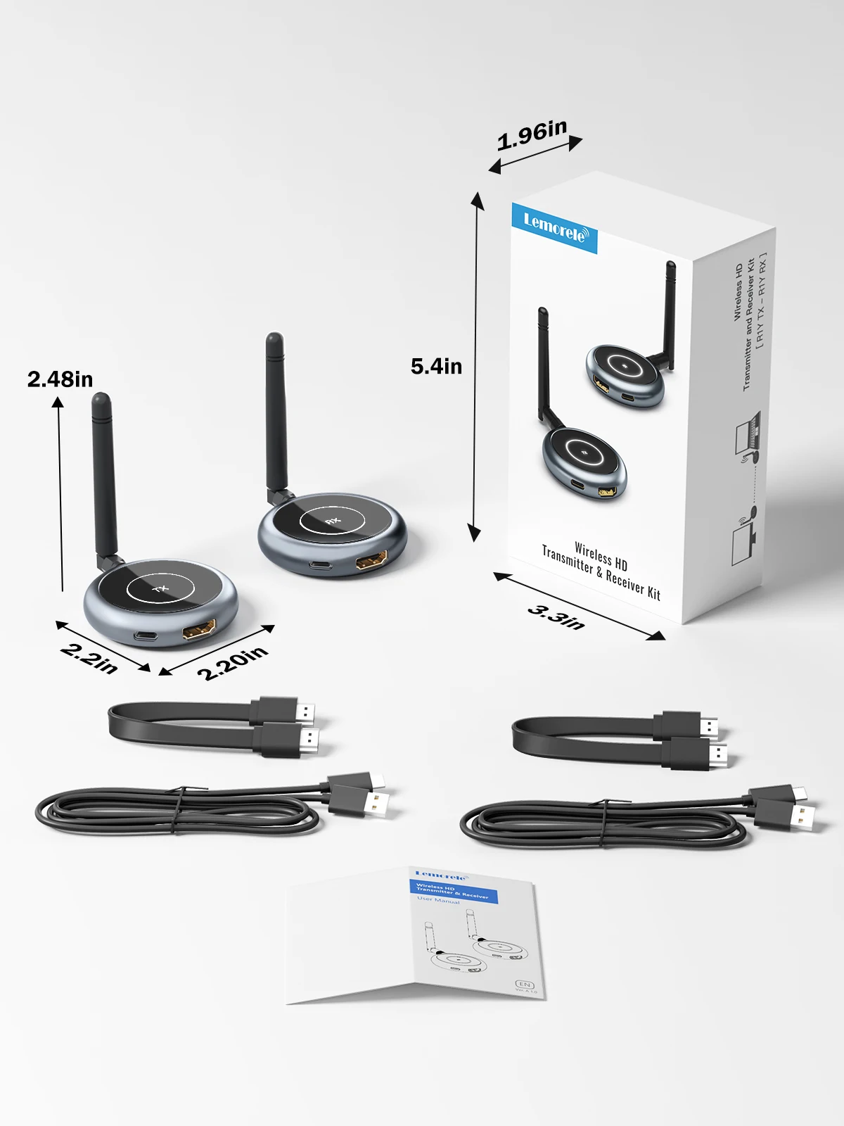 Émetteur-Récepteur HDMI Sans Fil PWAYTEK 4K/1080P | Portée 30 M, Double Bande 2.4G/5G | Plug & Play Pour PC, TV, Projecteur