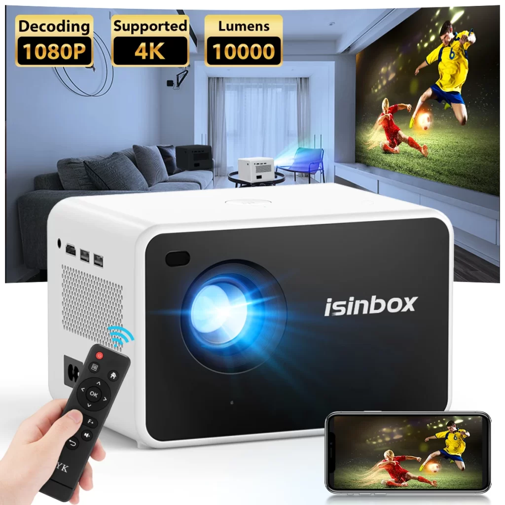 Xuanpad Mini Projecteur 2400 Lumens Vidéoprojecteur Portable