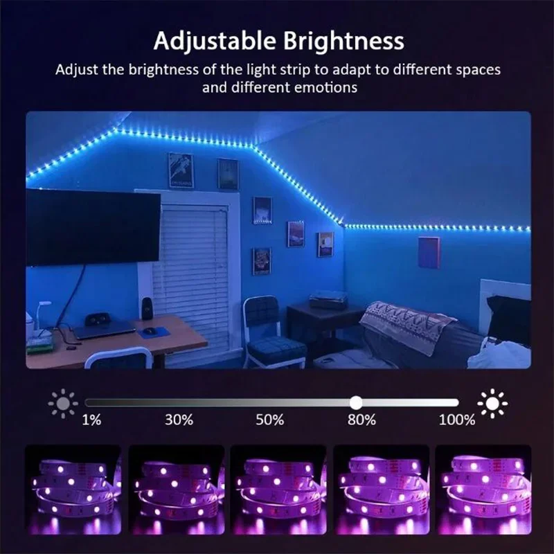 Guirlande LED USB 10m Multicouleur - Flexible Avec Télécommande - Déco Chambre