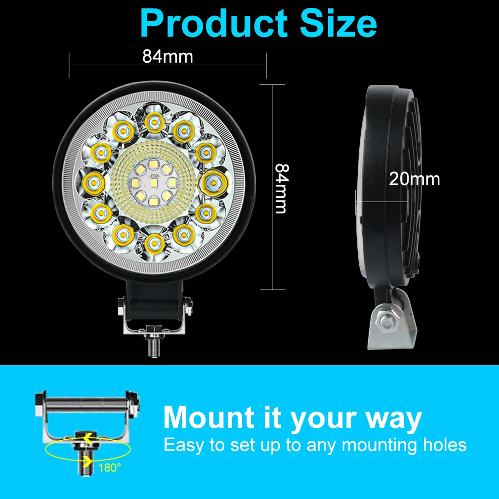 Support Magnétique Universel Pour Barre LED - M6 5mm, Idéal 4x4 Et Camion