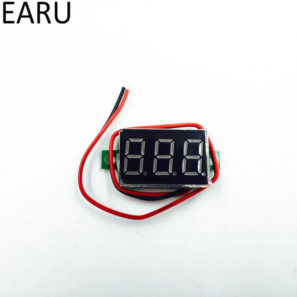 Mini Voltmètre Numérique ZHOUMO 2.4V-30V : Pour Voiture, Moto, Camion – Câbles Inclus, Pas D'alimentation Externe