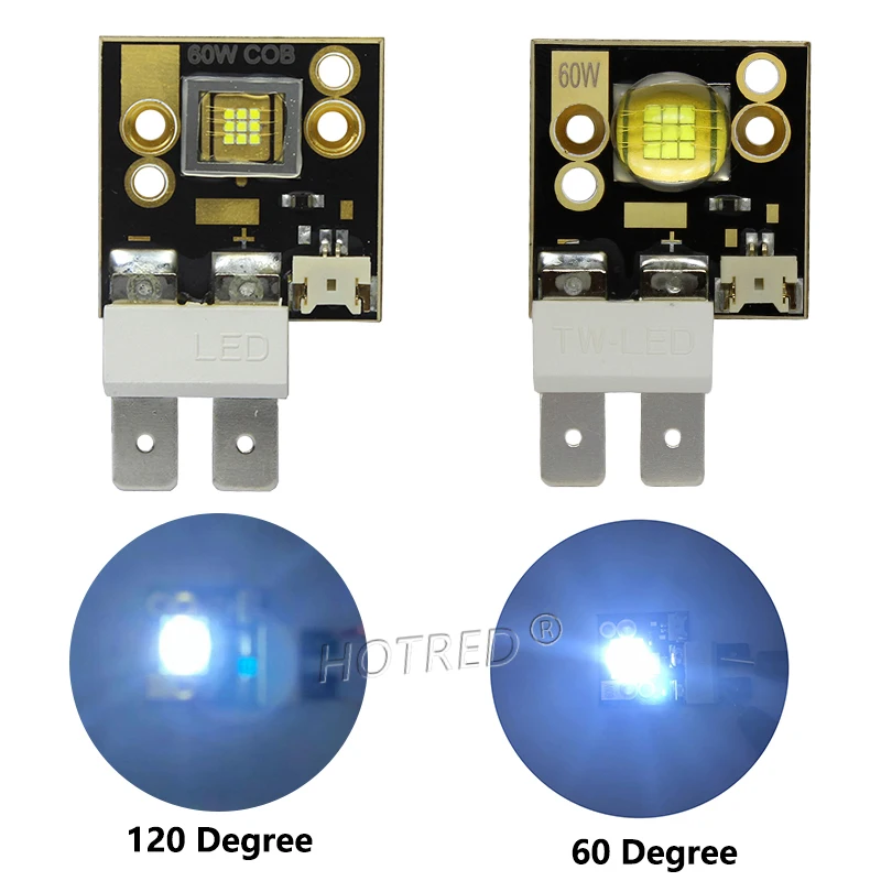LED COB Haute Puissance Pour Voiture - Éclairage Blanc, Grand Angle, Sans Erreur CAN Bus