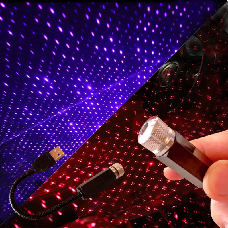 2 Lampes D'ambiance LED Pour Voiture - 7 Couleurs, 13 Modes Tactiles, Alimentation USB - Veilleuse Pour Auto, Chambre, Camping