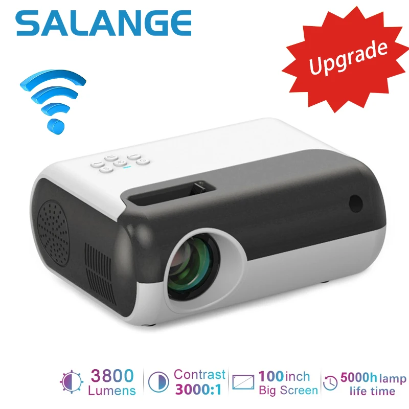 Mini Projecteur Portable A003 - WiFi, 1080p/4K, Miroir, LED, Pour Home Cinéma Et Smartphone